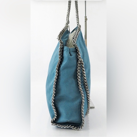 Stella McCartney Teal Chain-Embellished Shoulder Bag - Picture 3 of 16